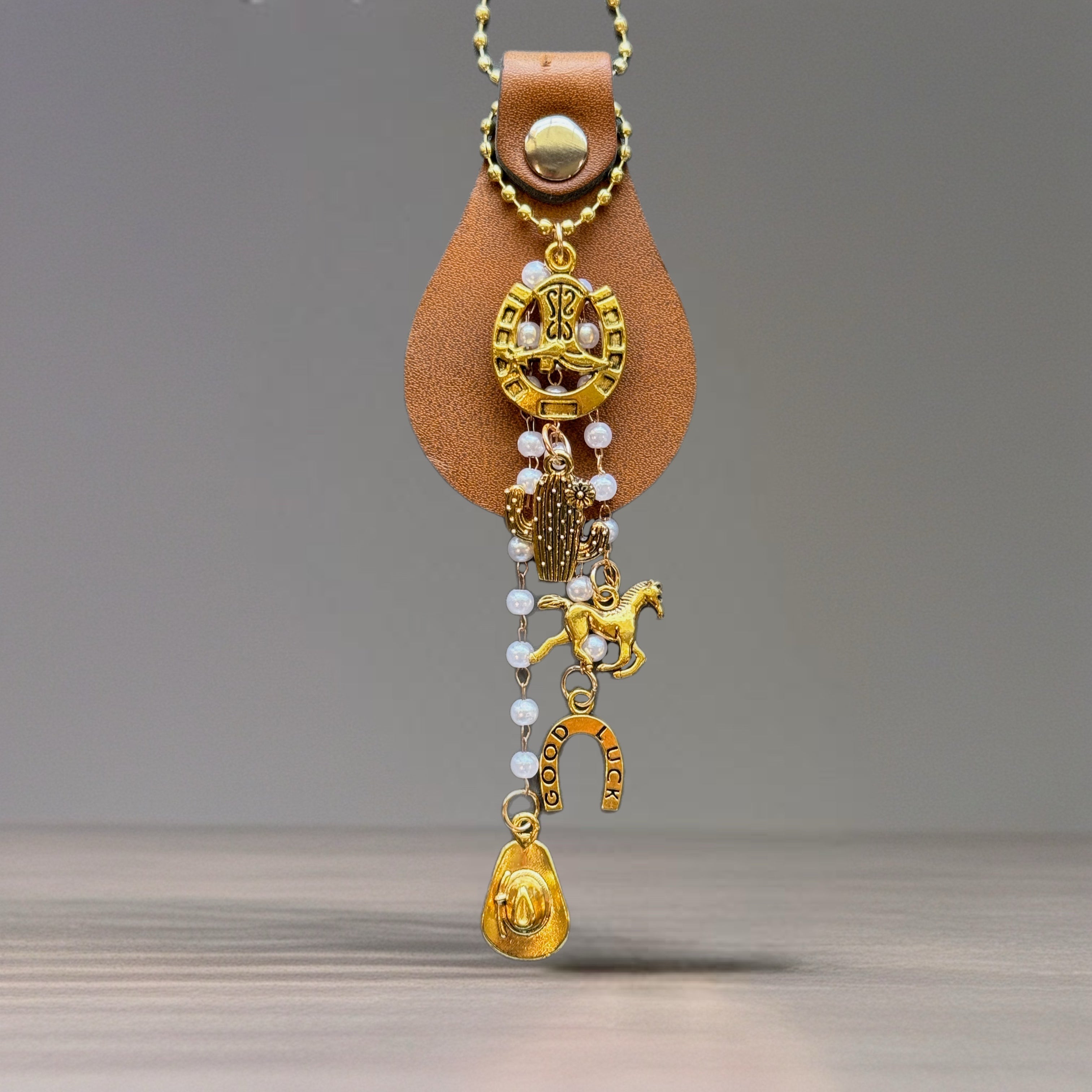 *Limited Edition*  Pearls & Ponies Charm - Tumbler Handle Charm